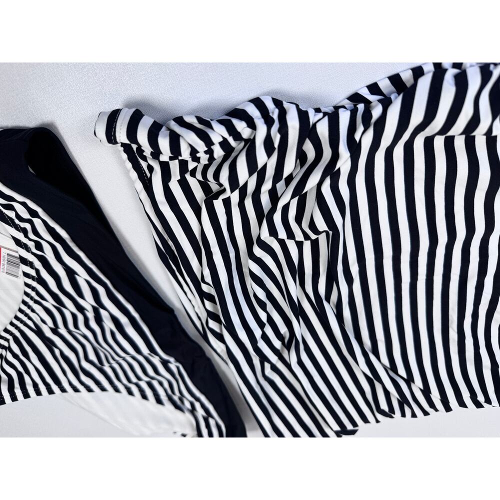 Tommy Bahama Little Stripe Halter Tankini Swimwear Set Black White Womens XS NWT - Picture 7 of 9